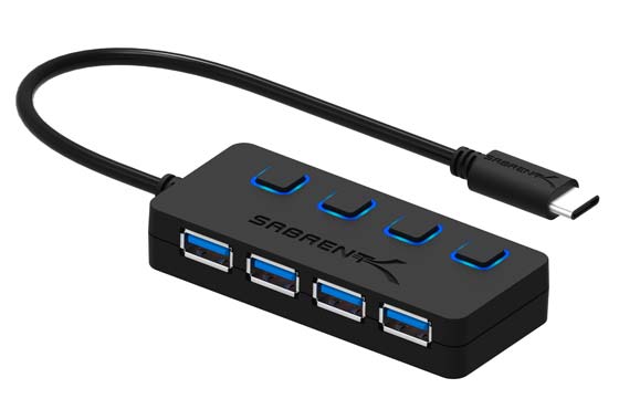 Sabrent USB Type C to 4-Port USB 3.0 Hub