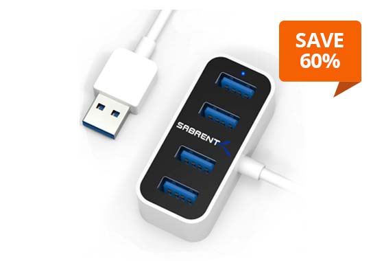 Sabrent USB-C to 4-Port USB 3.0 Hub
