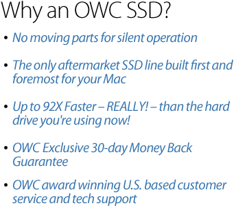 Why OWC SSDs?